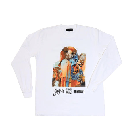 Goapele × Hueman Unisex White Long Sleeve T-shirt