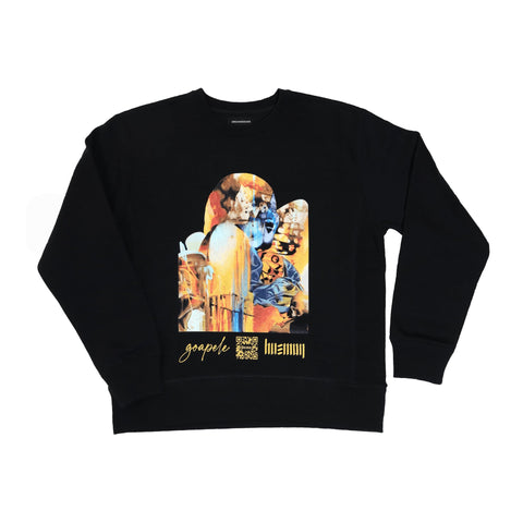 Goapele × Hueman Unisex Black Crewneck